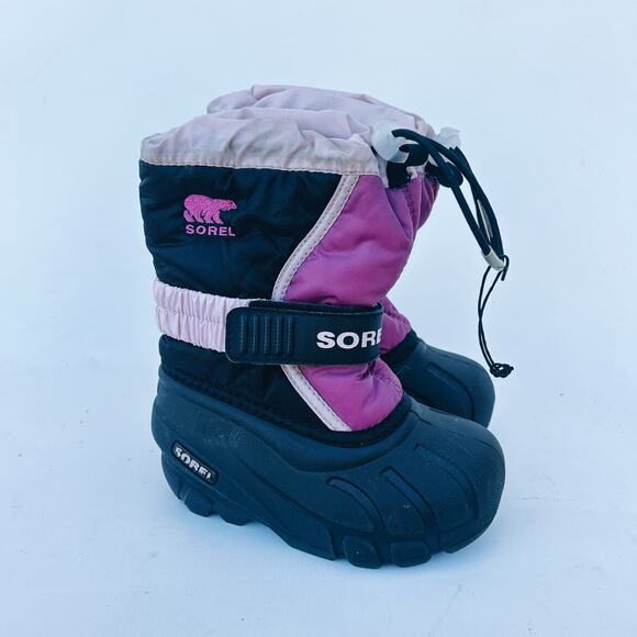 Sorel Kids Girls Snow Winter Boots Pink 8 Waterproof Insulated Ski Toddler - Picture 1 of 8